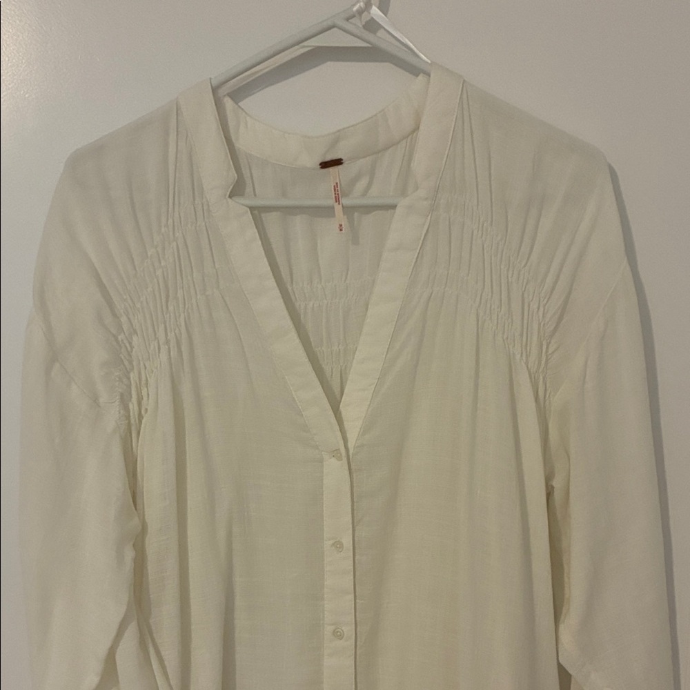 FREE PEOPLE | green gardens tunic white Lace Detail medium - Picture 9 of 13